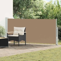 vidaXL Ανακλινόμενος Πλευρικός Απλώστρα Taupe 300 x 170 cm Πολυεστέρας