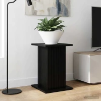vidaXL Βάση φυτών 2 pcs Μαύρο 30,5 x 30 x 43 εκ Επεξεργασμένο Ξύλο