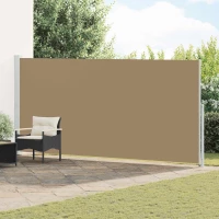 vidaXL Ανακλινόμενος Πλευρικός Απλώστρα Taupe 300 x 220 cm Πολυεστέρας