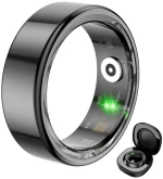 Έξυπνο δαχτυλίδι COLMI R02, μέγεθος 9, 18,9 mm (μαύρο) + θήκη φόρτισης