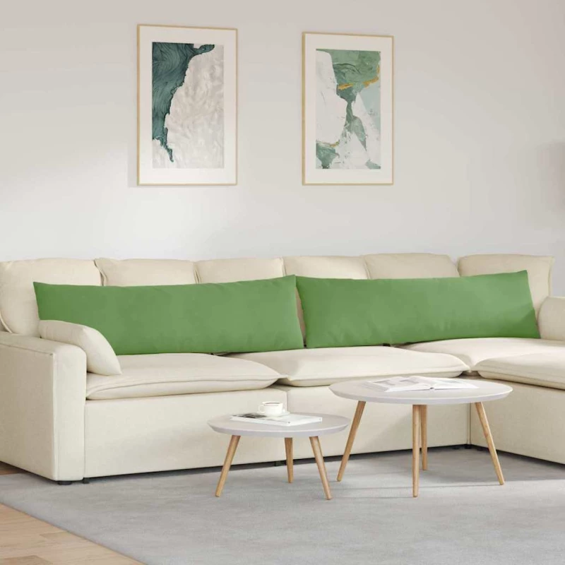 vidaXL Μαξιλάρι Καναπέ 2 pcs Ανοιχτό πράσινο 145 x 40 εκ.
