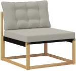 vidaXL Σειρά Καναπέ Εξωτερικού 4 pcs Λευκό και Ανοιχτό Γκρι