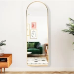 Stewehome Διακοσμητικός καθρέφτης τοίχου MDF οβάλ κοπής 166x50 cm