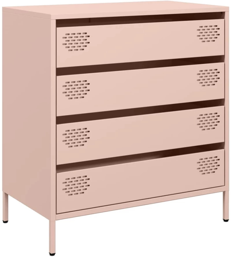 vidaXL Ντουλάπι Ροζ 68x39x73,5 εκ. από Χάλυβα Ψυχρής Έλασης