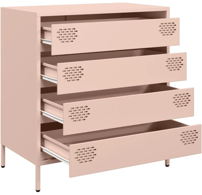 vidaXL Ντουλάπι Ροζ 68x39x73,5 εκ. από Χάλυβα Ψυχρής Έλασης