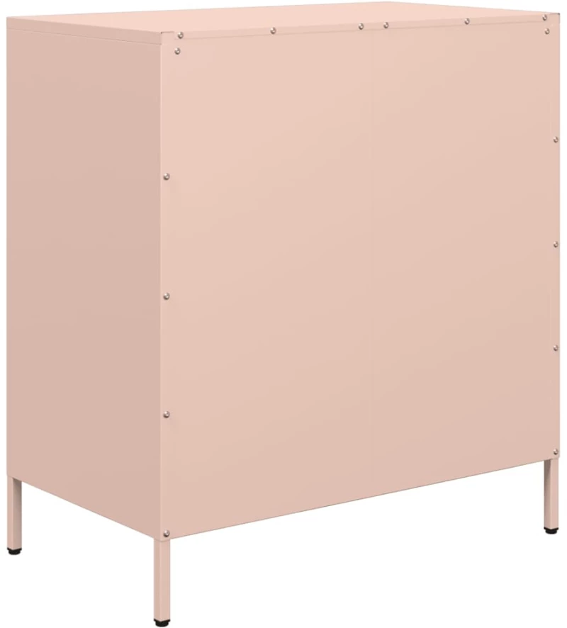 vidaXL Ντουλάπι Ροζ 68x39x73,5 εκ. από Χάλυβα Ψυχρής Έλασης