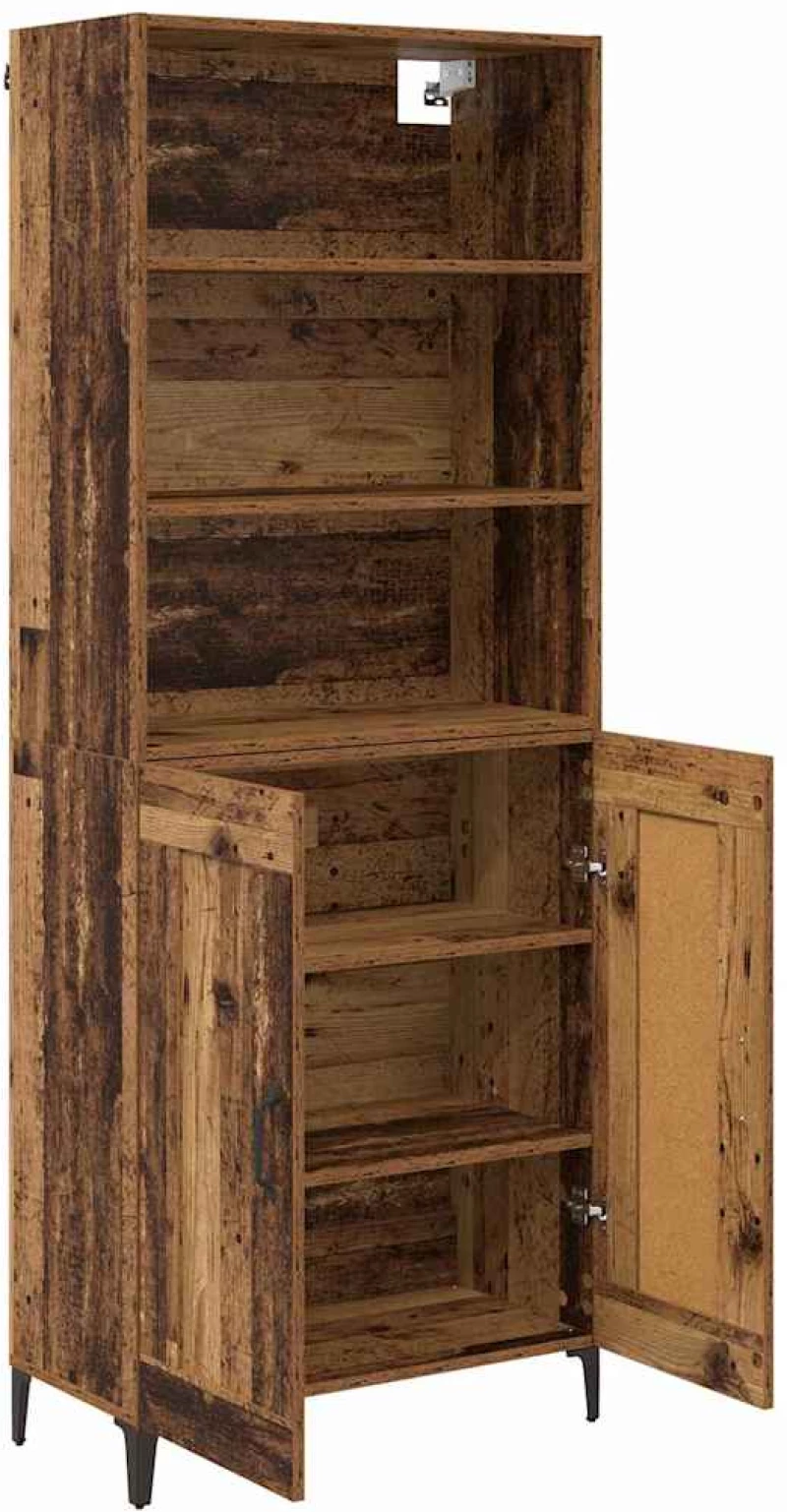 vidaXL Highboard 2 pcs Παλαιό ξύλο Επεξεργασμένο ξύλο