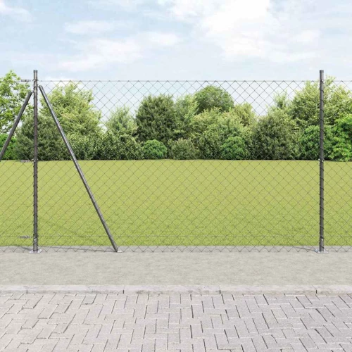 vidaXL Στύλος Περιφράξεων Γκρι 25 x 1,5 μ (60 x 60 χιλιοστά πλέγμα)