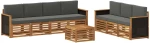 vidaXL Σετ Καναπέ με μαξιλάρι 8 pcs Στερεό Ξύλο Ακακίας