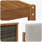 vidaXL Σετ Καναπέ με μαξιλάρι 8 pcs Στερεό Ξύλο Ακακίας