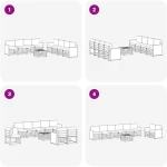 vidaXL Σετ Καναπέ με μαξιλάρι 9 pcs Στερεό Ξύλο Ακακίας