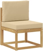 vidaXL Σειρά Καναπέ Εξωτερικού με μαξιλάρι 9 pcs Λευκό και Μπεζ