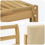vidaXL Σειρά Καναπέ Εξωτερικού με μαξιλάρι 9 pcs Λευκό και Μπεζ