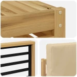vidaXL Σετ Καναπέ με μαξιλάρι 9 pcs Λευκό και Μπεζ Πολυεστέρας