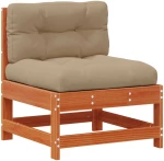 vidaXL Σετ Ξαπλώστρας Κήπου 8 pcs Κερί Παλαίωσης Μασίφ Ξύλο Πεύκου