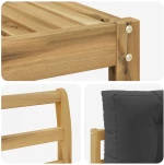 vidaXL Σειρά Καναπέ Εξωτερικού με μαξιλάρι 4 pcs Άσπρο και Ανθρακί