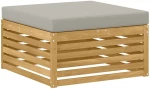 vidaXL Σειρά Καναπέ Εξωτερικού 5 pcs Λευκό και Ανοιχτό Γκρι
