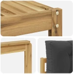 vidaXL Σειρά Καναπέ Εξωτερικού με μαξιλάρι 6 pcs Άσπρο και Ανθρακί
