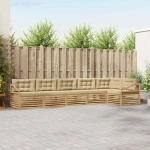 vidaXL Σειρά Καναπέ Εξωτερικού 6 pcs Λευκό και Μπεζ