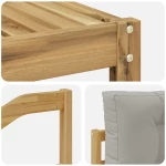 vidaXL Σειρά Καναπέ Εξωτερικού 7 pcs Λευκό και Ανοιχτό Γκρι