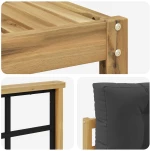 vidaXL Σειρά Καναπέ Εξωτερικού με μαξιλάρι 6 pcs Άσπρο και Ανθρακί
