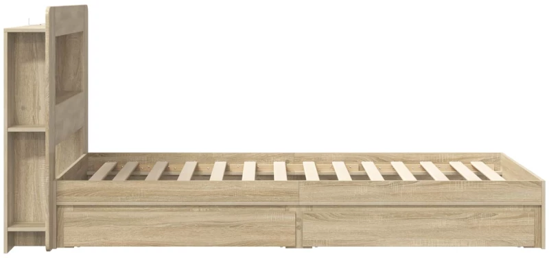 vidaXL Σκελετός κρεβατιού με αποθήκευση Sonoma Δρυς 100 x 200 cm