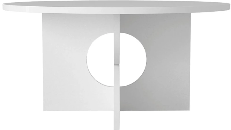 Τραπεζάκι σαλονιού Mara Megapap χρώμα λευκό Ø75x36,8εκ.