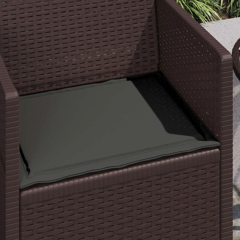 vidaXL Μαξιλάρια καθισμάτων 2 pcs Ανθρακί 47 x 36 x 2 εκ. Πολυεστέρας