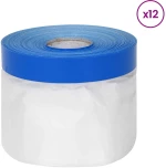 vidaXL Ταινία μάσκας με κόλλα 12 pcs Διαφανές και Μπλε 55 x 2000 εκ.