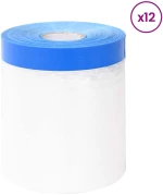 vidaXL Ταινία μάσκας με κόλλα 12 pcs Διαφανές και Μπλε 140 x 2000 εκ.