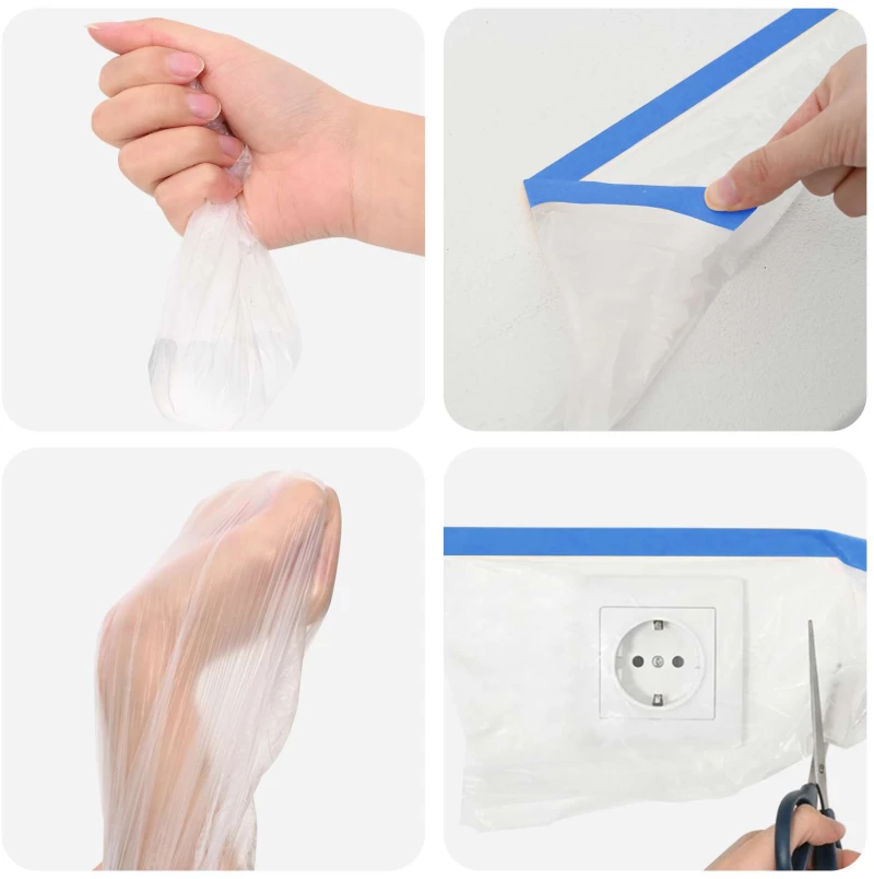 vidaXL Ταινία μάσκας με κόλλα 12 pcs Διαφανές και Μπλε 140 x 2000 εκ.
