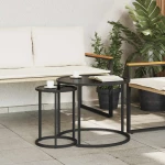 vidaXL Σετ Τραπεζιού Για Καφέ 2 pcs 55 x 55 x 45 cm ατσάλι