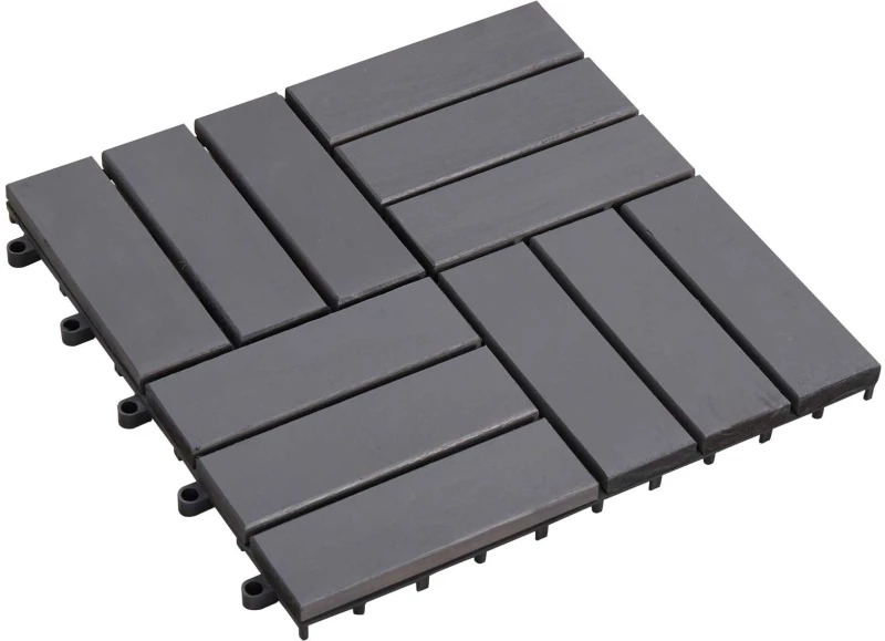vidaXL Πλάκα Κατασκευής 20 pcs Γκρι 30 x 30 cm Ξύλο Ακακίας