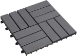 vidaXL Πλάκα Κατασκευής 20 pcs Γκρι 30 x 30 cm Ξύλο Ακακίας