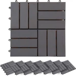 vidaXL Πλάκα Κατασκευής 20 pcs Γκρι 30 x 30 cm Ξύλο Ακακίας