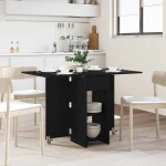 vidaXL Τραπέζι φαγητού 115 x 70 x 75 εκ. Επεξεργασμένο Ξύλο Μαύρη Δρυς