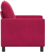 vidaXL Καναπές Κόκκινο 76 x 81 x 87,5 εκ Βελούδο