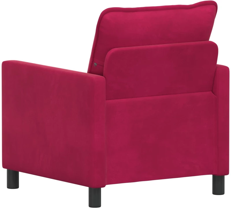 vidaXL Καναπές Κόκκινο 76 x 81 x 87,5 εκ Βελούδο