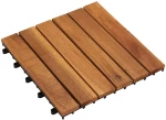 vidaXL Πλάκα Κατασκευής 30 pcs Καφέ 30 x 30 cm Ξύλο Ακακίας