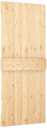 vidaXL Συρόμενη Πόρτα Φυσικό και Λευκό 85 x 210 cm