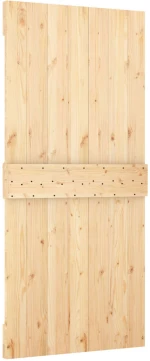 vidaXL Συρόμενη Πόρτα Φυσικό και Λευκό 95 x 210 cm