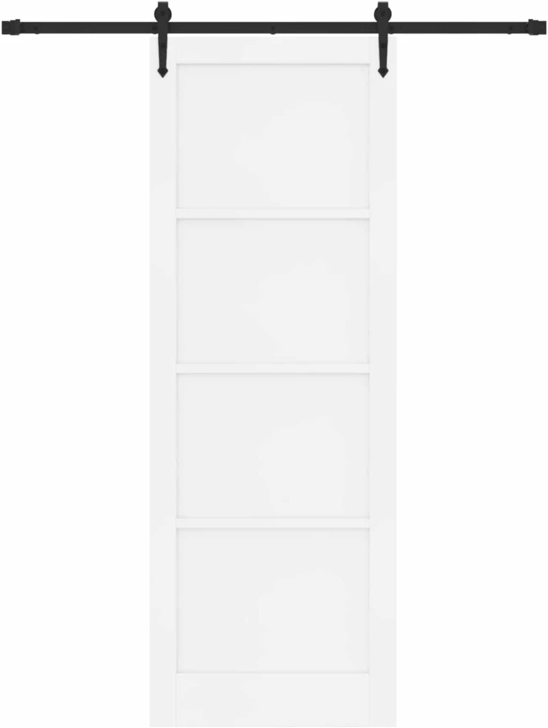 vidaXL Συρόμενη Πόρτα ORKDAL Λευκό και Μαύρο 83 x 232 εκ.