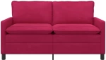 vidaXL Καναπές Κόκκινο 156 x 81 x 87,5 εκ Βελούδο