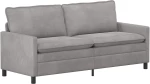 vidaXL Καναπές Ανοιχτό γκρι 196 x 81 x 87,5 εκ. Βελούδο