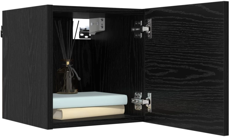 vidaXL Σετ επίπλου τηλεόρασης 8 pcs 80 x 30 x 30 εκ Μαύρη Δρυς