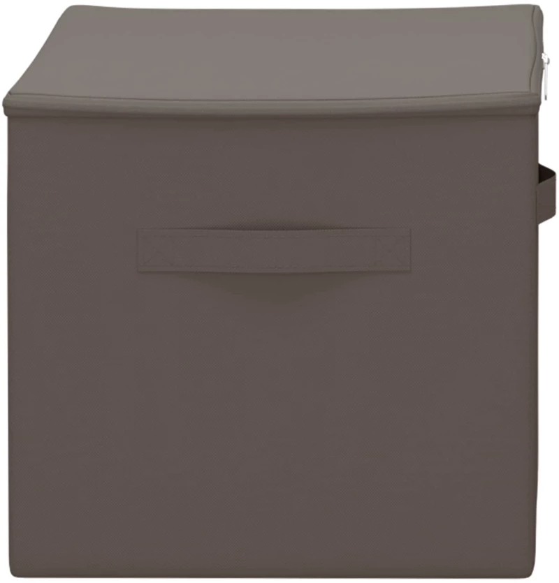 vidaXL Κουτί αποθήκευσης 2 pcs Γκρι 55 x 35 x 32 εκ. Ύφασμα