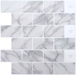 vidaXL Πλακάκι Subway 10 pcs Λευκό Μάρμαρο 30 x 30 cm