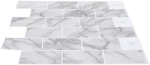 vidaXL Πλακάκι Subway 10 pcs Λευκό Μάρμαρο 30 x 30 cm
