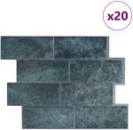 vidaXL Πλακάκι Subway 20 pcs Μπλε Πράσινο 29 x 21 εκ