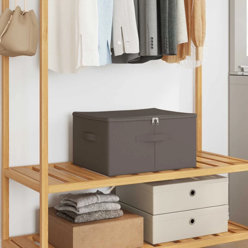vidaXL Κουτί αποθήκευσης 6 pcs Γκρι 43 x 34 x 23 εκ. Ύφασμα